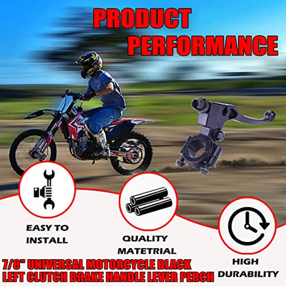 22mm 7/8" Left Universal Motorcycle Clutch Brake Handle Lever - color: Black