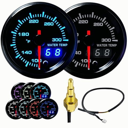 Turbo Water Temp Oil Temperature Pressure EGT Gauge (Water Temperature Gauge) - color: Water Temperature Gauge