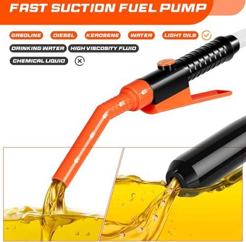 Portable Cordless Fuel Transfer Pump Battery Powered - color: 1 Pack of Medium orange