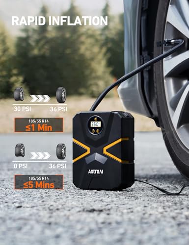 AstroAI S1 Tire Inflator Portable Air Compressor 12V DC with Digital Gauge