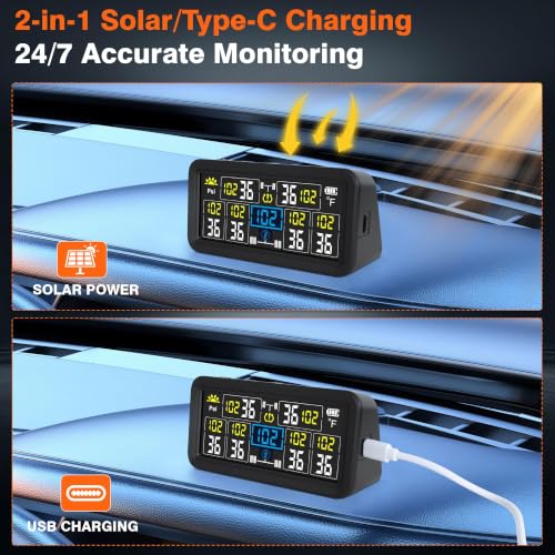 Rv Tire Pressure Monitoring System, Tire Pressure Monitor - size: 6 Sensors