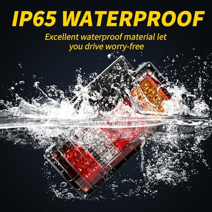 2 Pack 32 LED Truck Tail Lights Kit with Iron Net Protection - color: Tail Lights-I