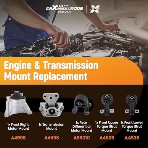maXpeedingrods 5PCS Engine Trans Torque Mount Kit for Honda CRV - size: for Honda CRV 2.4L 2007-2011