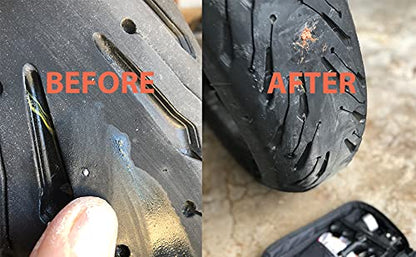 CO2 Motorcycle, ATV, UTV Flat Repair Kit Tubeless Tire Repair Kit
