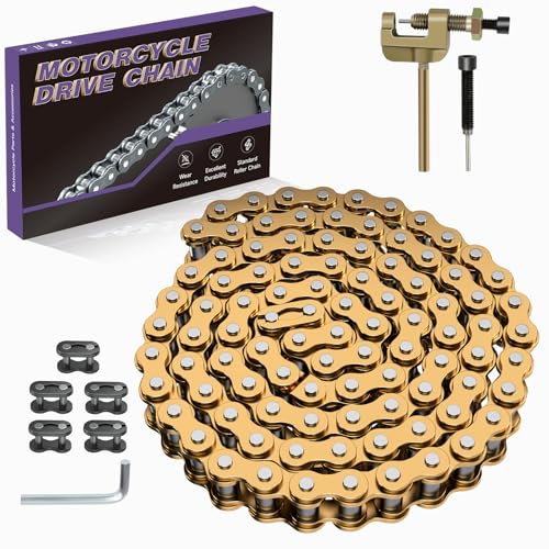 #35 Go Kart Chain 3 Feet 95 Links for Go Cart Mini Bike Dirt Bike - color: Gold