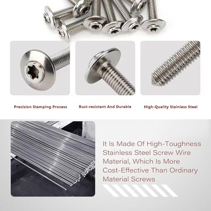 Fairing Bolt Kit for BMW Motorcycle S1000RR R1200GS K1600B R1250GS - size: M5 x 16 A