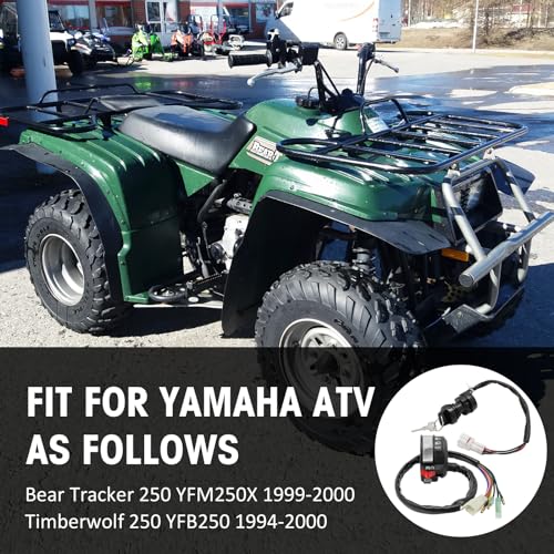 M MATI Start Stop Headlight Switch & Ignition Key Switch for Yamaha Timberwolf 250 Bear Tracker 250 1994-2000 4BD-83973-19-00 4BD-83973-10-00 4GB-82510-12-00