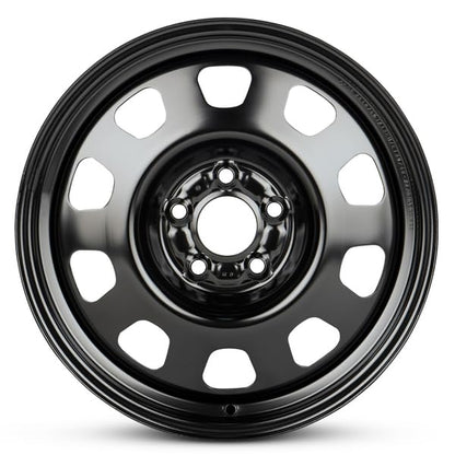New OEM Replacement Wheel for 2008-2021 Kia Forte 17x6.5 inch Steel Rim Painted Black Fit 225/55R17 - size: 17x6.5 inch - Steel