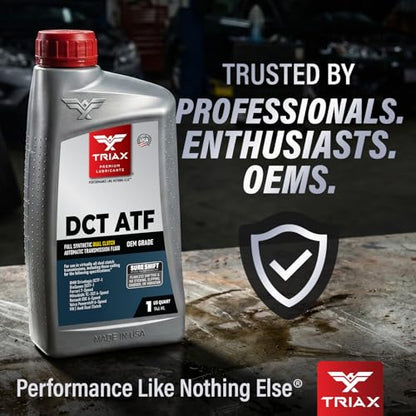 TRIAX DCT ATF - Full Synthetic Dual Clutch Automatic Transmission Fluid - OEM Grade - Compatible with Direct Shift Gearboxes and Dual Clutch Transmissions (5 Quart) - size: 5 Quart
