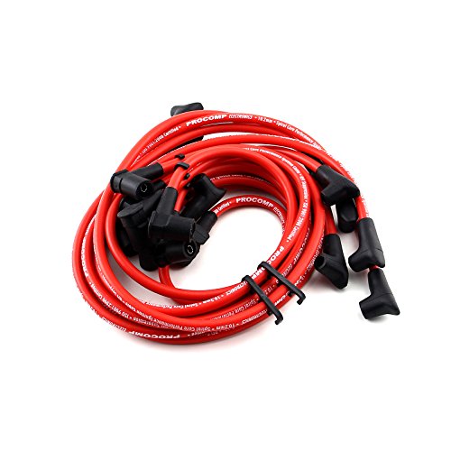 Speedmaster PCE390.1009.03 Universal 90 Deg to 90 Deg Under Covers Female Red Spark Plug Wires Suits Compatible with Chevy