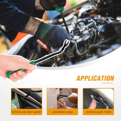 GOOACC Car Panel/Upholstery Fastener Remover Ergonomic Stainless Steel - color: Green, size: 1Pc Remover