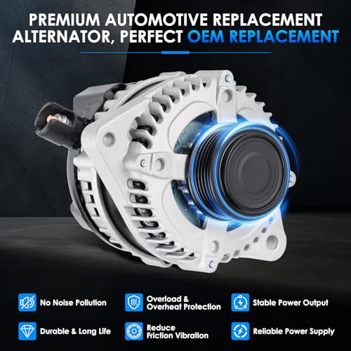 11775 Car Alternators Fit for Honda Odyssey Alternator 2014-2017 V6 3.5L Automotive Replacement Alternators 31100RV0A11, 31100RV0A12, 31100RV0A12RM - size: #11775N, 11775 Alternator