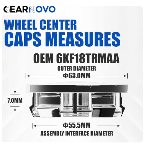 2.5Inch 63MM Wheel Center Caps for Dodge RAM 1500 Rim Hub Caps 6KF18TRMAA, Pack of 4 (Chrome, Outer 63MM, Inner 56MM) - color: Chrome, size: Outer 63MM , Inner 56MM