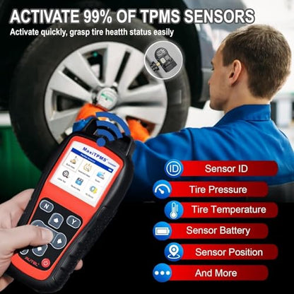 Autel MaxiTPMS TS508WF TPMS Relearn Tool, Upgrade of TS508 / TS408 TPMS Tool, Activate/Relearn All Sensors, Program Autel Sensors, TPMS Reset/Diagnosis, Read/Clear TPMS Code, Free Lifetime Update