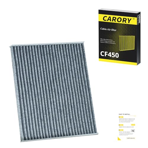 Cabin Air Filter for Jeep Wrangler 2018-2025 (GAS & 4xe HYBRID ONLY - NOT for Diesel), Gladiator（GAS ONLY - NOT for Diesel） 2020-2025, OE# 68565698AA, CF450 - size: 7.7" x 9.4" x 0.8"