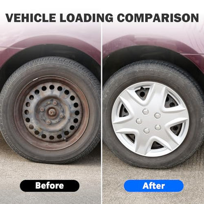 Hubcaps 15 Inch 4 Pcs Wheel Covers Compatible with 15" Cars - color: 5049-Silver-15
