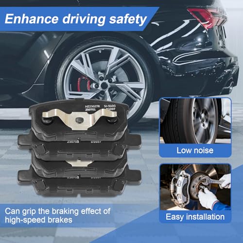 Ceramic Rear Brake Pads for Jeep Compass,Patriot - size: D1037