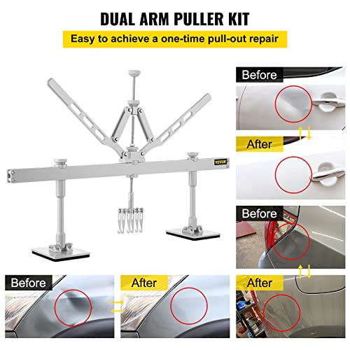 VEVOR Dent Pull Lever Bar Kit, Car Dent Puller Kit Dent Pull Lever, Fit for Both Aluminum and Steel Dent Pulling (750MM)