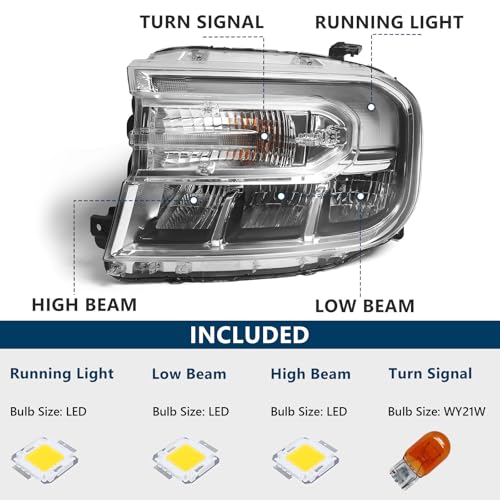 Headlight Assembly for Ford Maverick w/LED DRL 2022 2023 2024 LH - color: Left