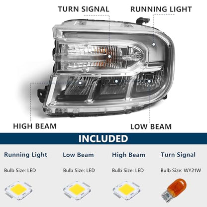 Headlight Assembly for Ford Maverick w/LED DRL 2022 2023 2024 LH - color: Left