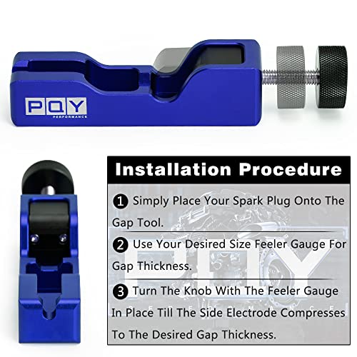 Universal Spark Plug Gap Gapping Tool with 32 Blade Feeler Gauge Blue - color: blue+feeler gauge