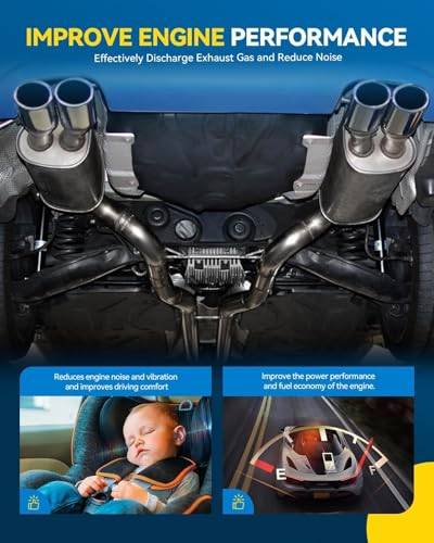 PHILTOP Cat-Back System Fit for 2011-2014 Ford Mustang V8 5.0L - size: 2011-2014 Ford Mustang V8