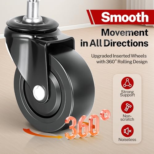 BILITOOLS Rolling Shop Stool with Wheels, Adjustable Mechanic Seat