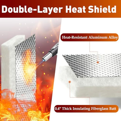 Automotive Aluminum Exhaust Heat Shield Wrap, 39 x 12 x 0.4 in - size: 12" x 39"