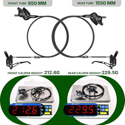 RACEDUEL IIIPRO PEERAGE4 4-Piston MTB Hydraulic Disc Brake Set - color: Black