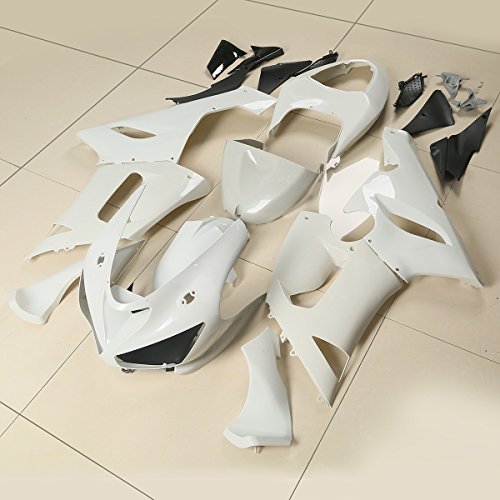 TCT-MOTORPARTS Unpainted Plastic Fairing Body Fits for Kawasaki Ninja ZX6R ZX 636 6R 05-06 - size: Fit For ZX6R 2005-2006