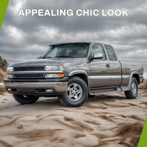 AUTOSAVER88 Headlight Assembly Compatible with 1999-2002 Chevy Silverado - color: Chrome Amber