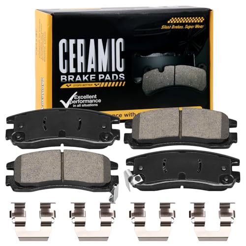 D698 Rear Ceramic Brake Pads Kit Fit For Buick Century 1997-2005, For LaCrosse 2008-2009, For Regal 1997-2004, For Rendezvous 2002-2007, For Chevrolet Impala 2000-2010 - size: HZ698