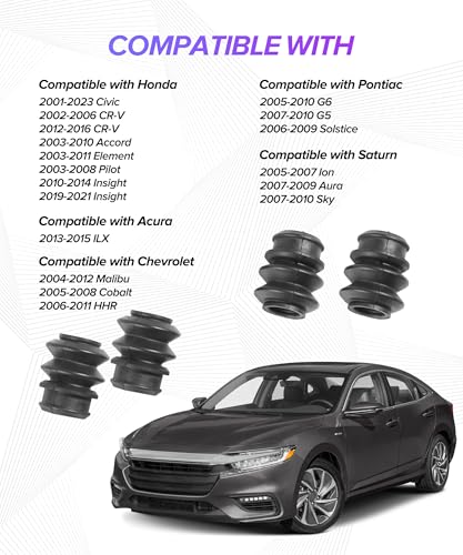 4PCS Caliper Rebuild Kit,Car Accessories Brake Caliper Slide Pin Kit,Easy Installation Automotive Replacement Drive Shaft Assemblies Brake Bushings,Suitable for Most Compatible Vehicles