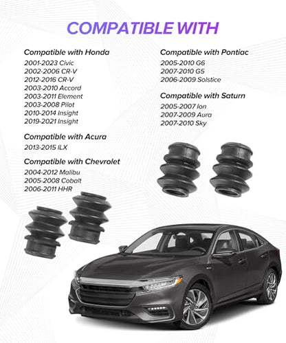 4PCS Caliper Rebuild Kit,Car Accessories Brake Caliper Slide Pin Kit,Easy Installation Automotive Replacement Drive Shaft Assemblies Brake Bushings,Suitable for Most Compatible Vehicles