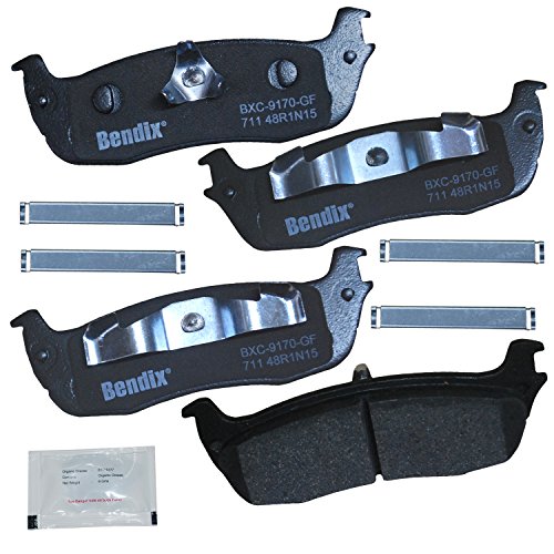 Bendix Priority1 CFC711 Ceramic Rear Brake Pads for Select Models Ford Expedition, F-150, F-150 Heritage, F-250, Lobo, Lincoln Blackwood, Navigator, Town Car - size: CFC711