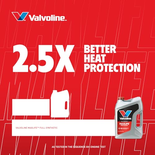 Valvoline MaxLife High Mileage Full Synthetic 10W-30 Motor Oil 5 Quart - size: 5 qt (Pack of 1), style: Full Synthetic High Mileage