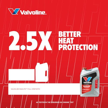 Valvoline MaxLife High Mileage Full Synthetic 10W-30 Motor Oil 5 Quart - size: 5 qt (Pack of 1), style: Full Synthetic High Mileage