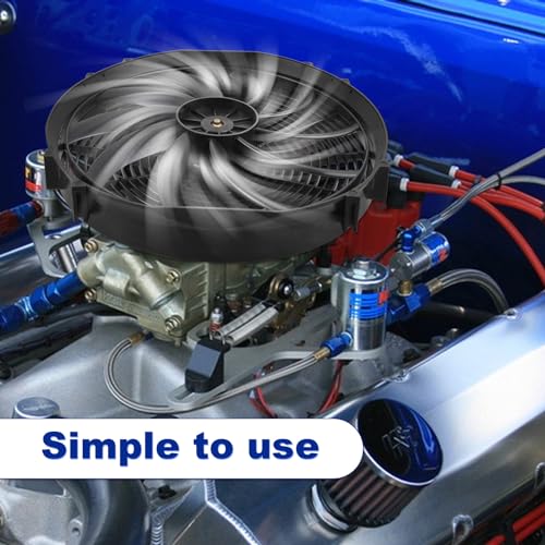 SSN 16" Black Electric Radiator Cooling Fan Mounting Kit - color: Black, size: 16" No Thermostat