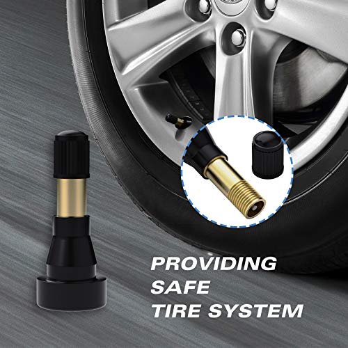 CKAuto TR600HP High Pressure Brass Rubber Snap-in Tire Valve Stem (50pcs/Bag) (Pack of 2) - size: 100 (Pack of 2)