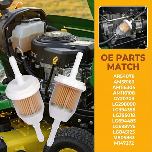Fuel Filter 1/4", 5/16" Inner Diameter fits John Deere Compact Utility 1023E 1025R 1026R