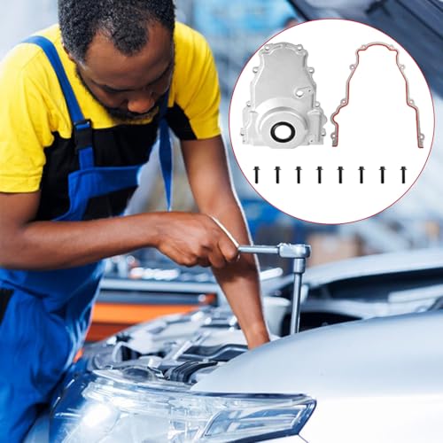 LS Front Timing Cover w/Crank Gasket% Bolts Set 12633906 12600326 - size: Gen 4 LS2 LS3 LSx 4.8L 5.3L 6.0L 6.2L