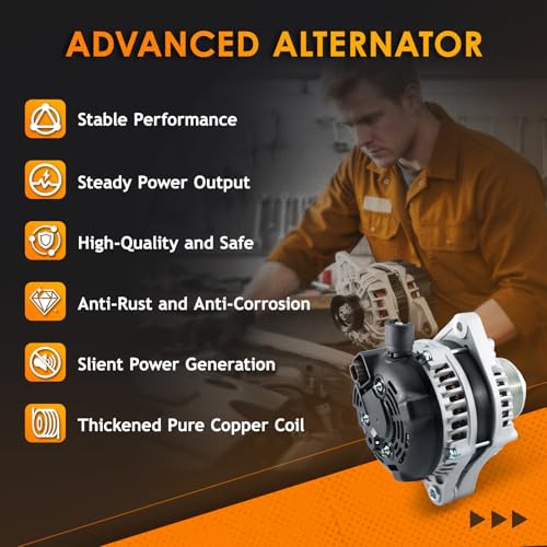 DynaVim Parts New Alternator Fit for Honda Odyssey 2011 2012 2013 11573N - size: 11573N