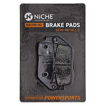 NICHE Brake Pad Set for Victory Cross Country Hammer Roads Kingpin 2204196 2203679 Front Rear Semi-Metallic - size: Semi-Metallic