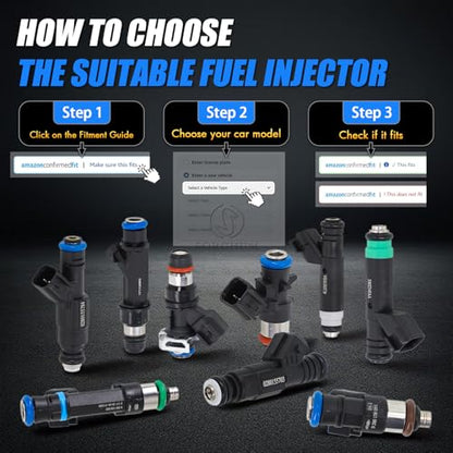 Sorghum Fuel Injectors Set of 4 Compatible with Chrysler 200 2011-2014 Sebring 2007-2010 Dodge Avenger 2008-2014 Journey 2009-2015 Jeep Compass Patriot 2007-2017 Replace# FJ1058 04891577AC - color: 04891577AC(Black)