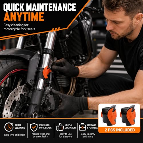 Motorcycle Fork Seal Saver Cleaner Tool 45mm-55mm 2 Pack