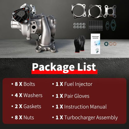 Turbo Charger Kit, Turbo Turbocharger Compatible with Ford Focus/EcoSport/Fiesta, Replace # 1761178, 1799836