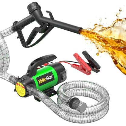 TaskStar Electric Diesel Transfer Pump Kit, 12V 13 GPM for Diesel Kerosene - color: 12V 13GPM Wired, Green