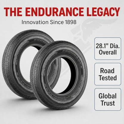 2-Pack Fits Goodyear Endurance All Season Trailer Tire ST225/75R15 Load E