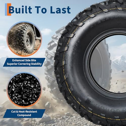 23x7x10 ATV UTV Tires, 23 7 10 All-Terrain Tires,A102, 23x7-10 UTV ATV Tire for Off-Road, Mud, Dirt, Sand, Street Trail, 4PR Tubeless,2 Pack - size: 23X7-10, style: Pattern D