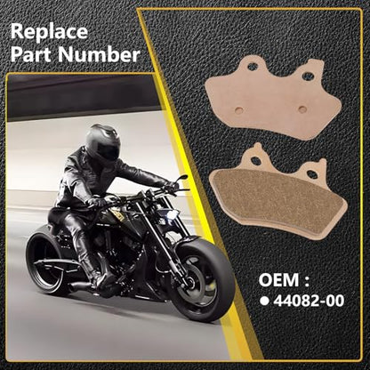 Sintered Disc Brake Pad For Harley Davidson 00-07 Dyna Series, Touring Series, Softail Series, 00-03 Sportster Series, 02-05 V-Rod (3 Set)